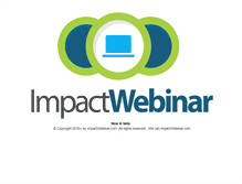 Tablet Screenshot of impactwebinar.com